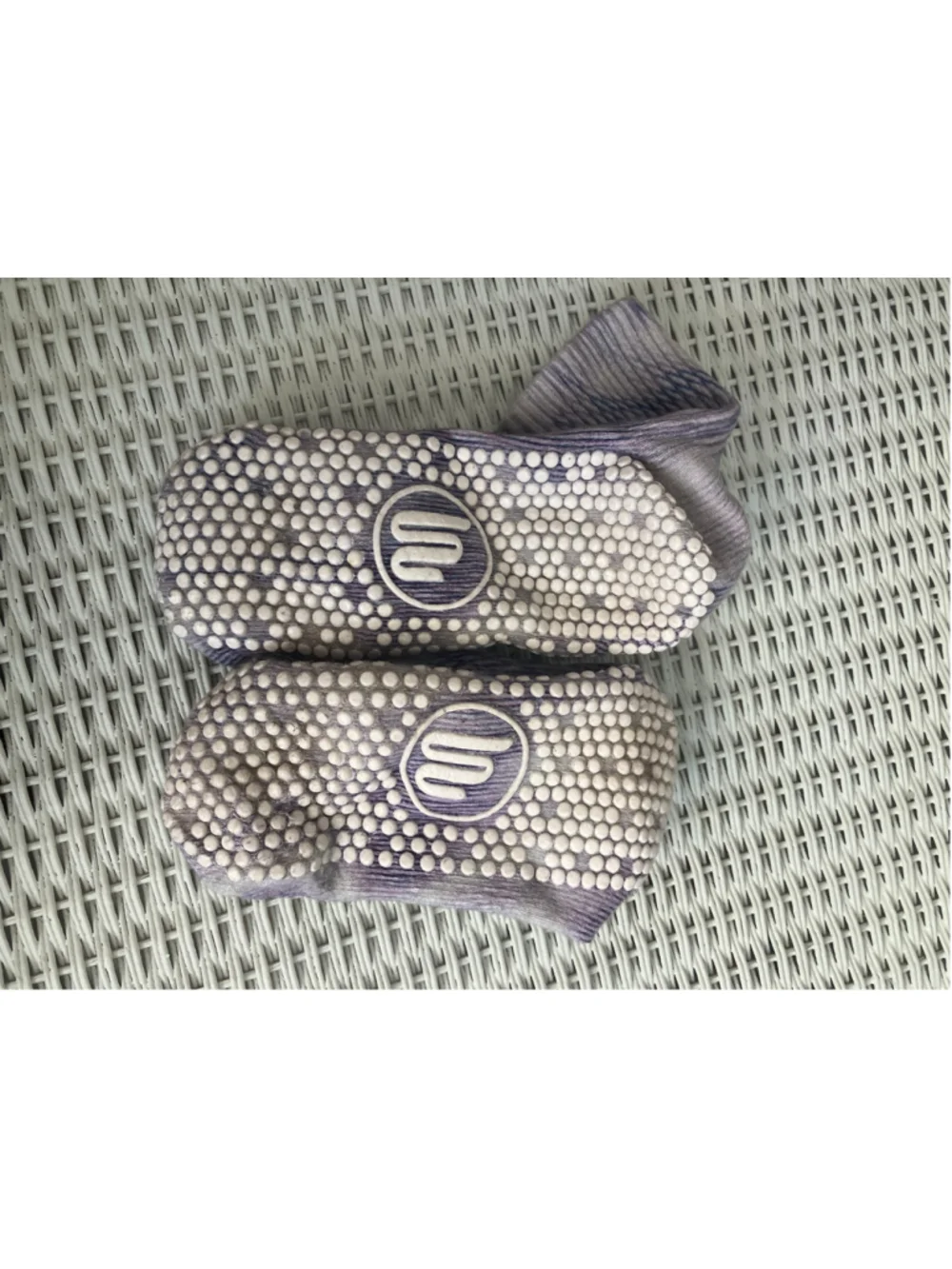Y2K Vibe Purple & White Tie-Dye Athletic Grip Socks